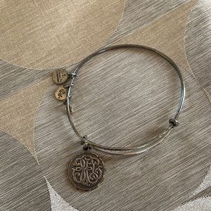 Alex + Ani silver path of life charm bangle bracelet